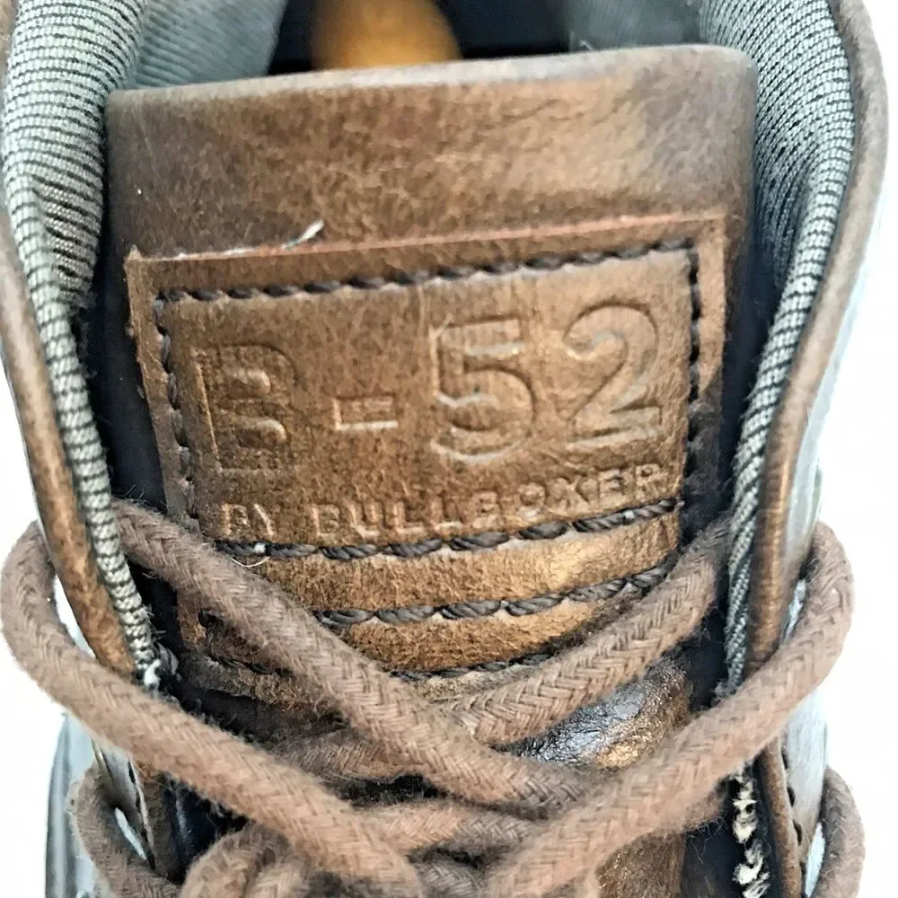 B-52 by Bullboxer Chukka Boots Men’s 11 Brown Leather Lined Lace Up Desert Shoes